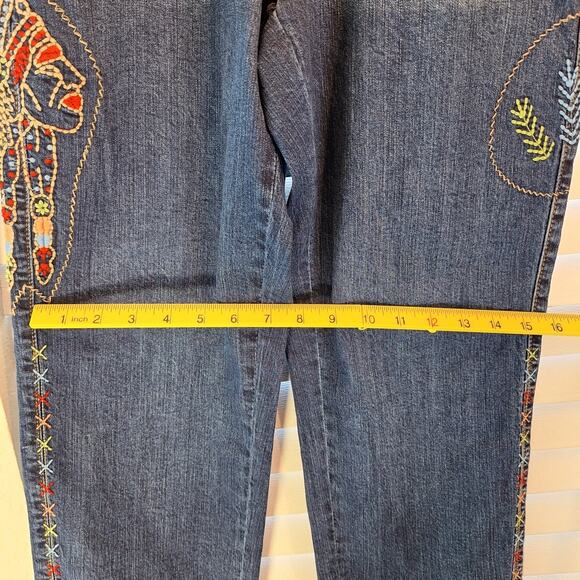 L& B Size 6 Embroidered Boyfriend Jeans - Picture 6 of 12